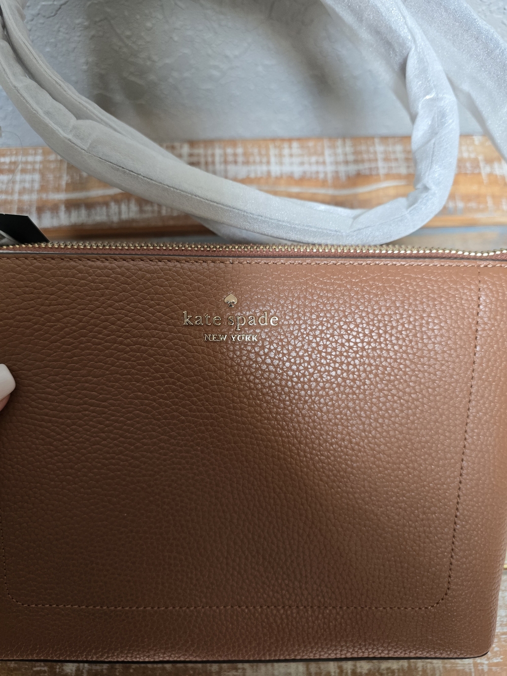 kate spade Brown Pebbled Leather Crossbody Bag - Picture 2 of 7